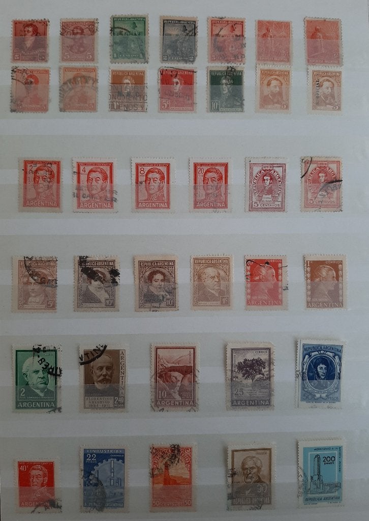 2 Kaarten Oude Klassieke Postzegels Argentinië Nr. 10, Ophalen, Zuid-Amerika