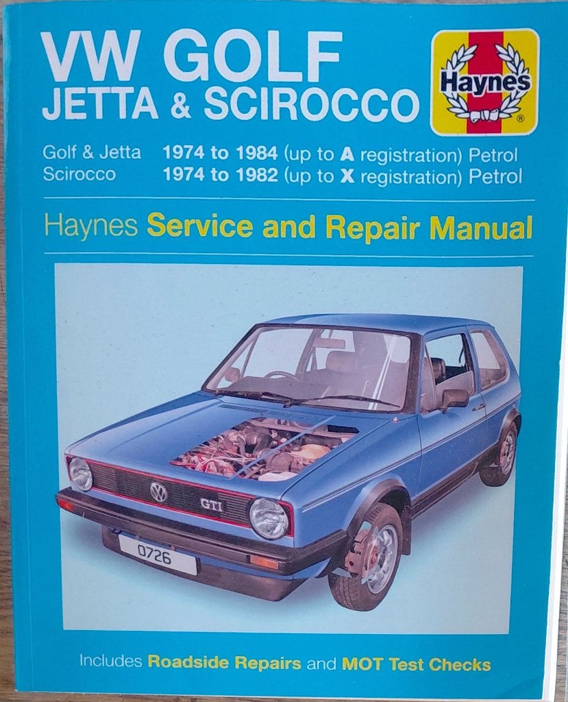 VW Golf 1 Haynes klep stelplaatjes gereedschap, Ophalen of Verzenden, Gebruikt, Volkswagen