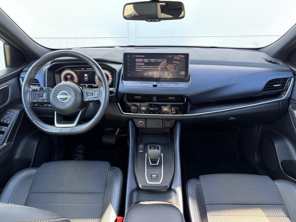 Nissan Qashqai 1.3 MHEV Xtronic Tekna / Trekhaak ( 1800 kg ), Auto's, Nissan, Euro 6, Leder en Stof, Wit, Origineel Nederlands