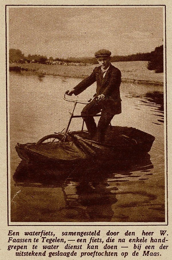 Tegelen – P. Faassen – waterfiets – 1926, Verzenden, 1920 tot 1940, Limburg