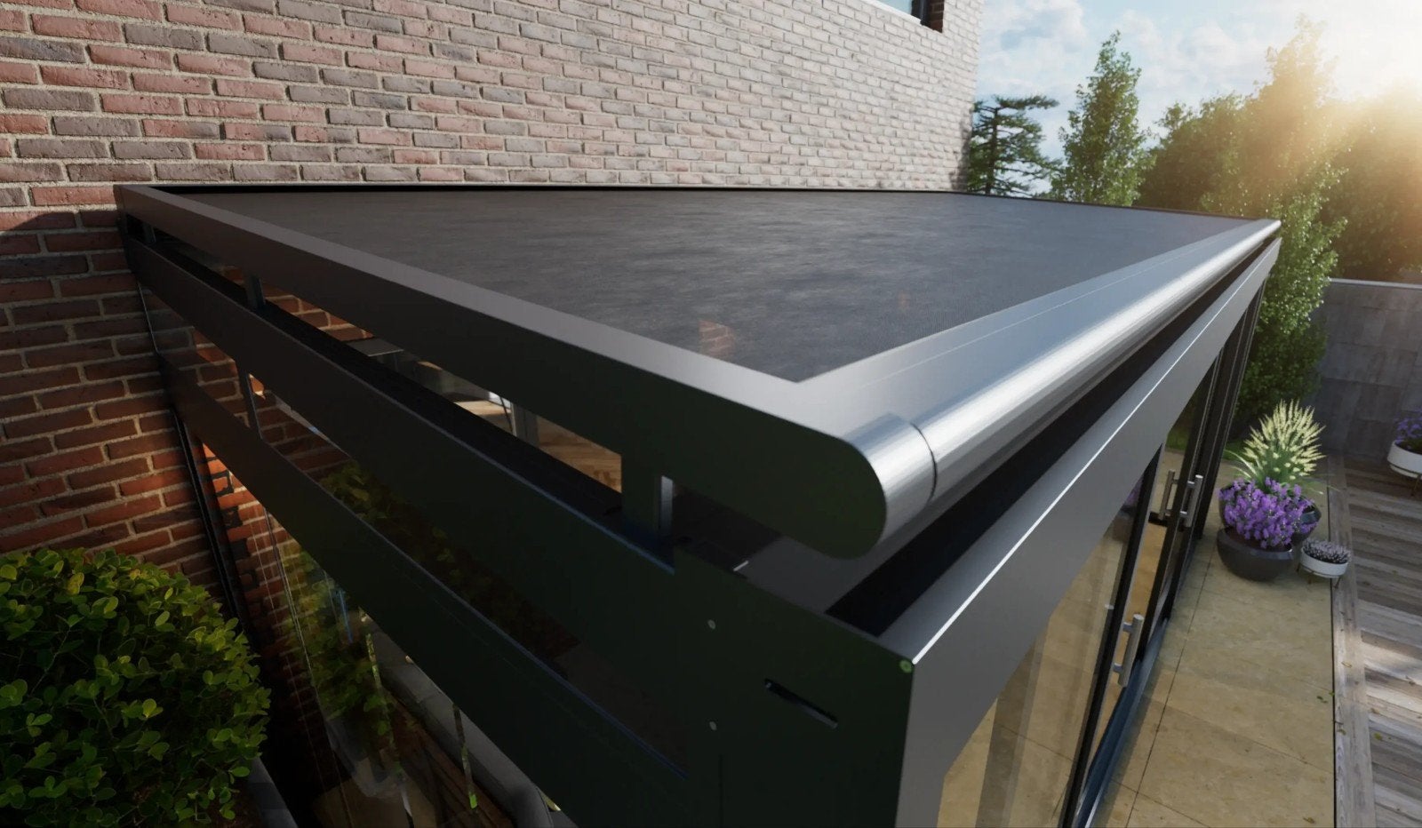 Pergola zonwering nog nieuw breedte 500.0 x 275.0, Tuin en Terras, Ophalen of Verzenden, Nieuw, Overige typen