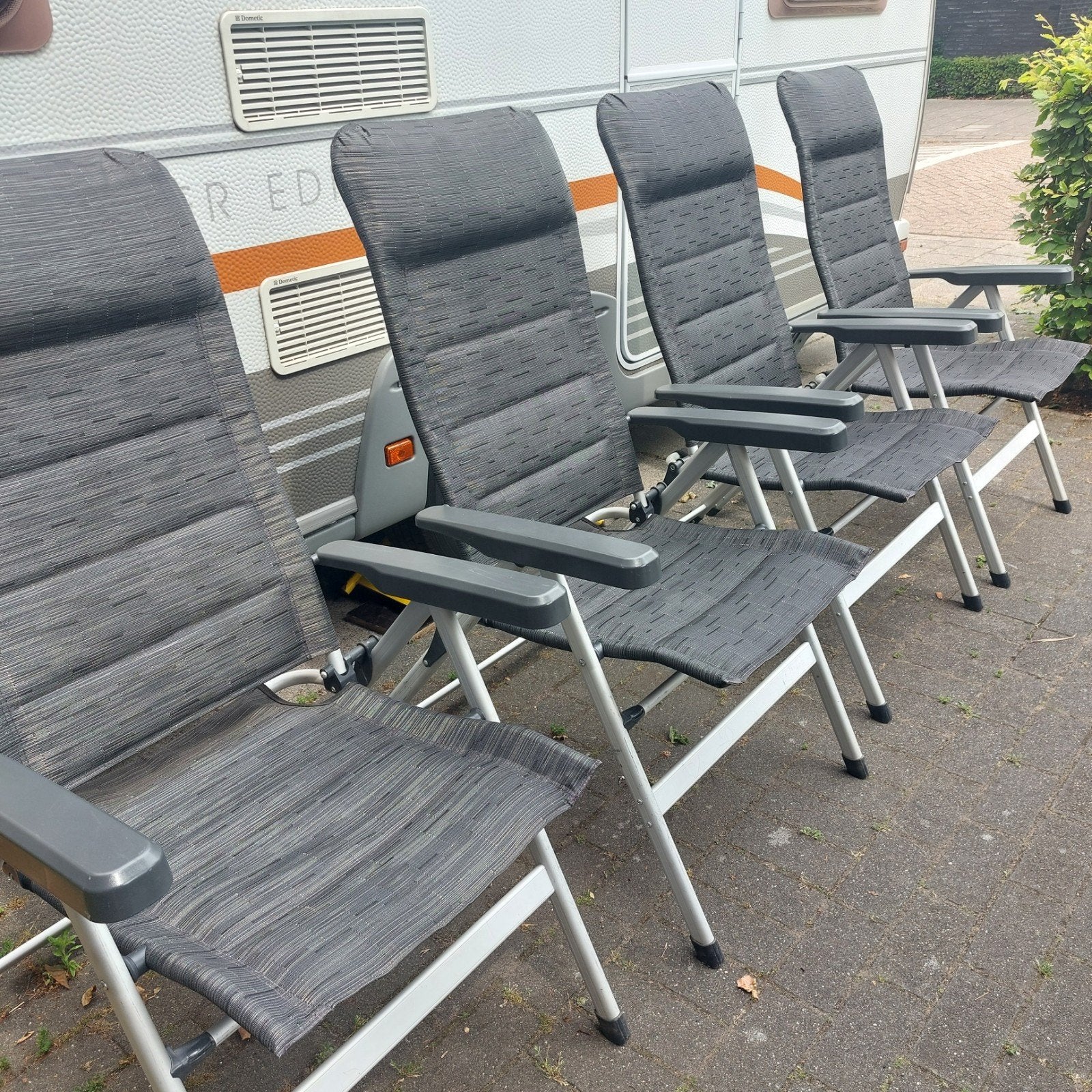 4x campingstoelen, Ophalen, Gebruikt, Campingstoel