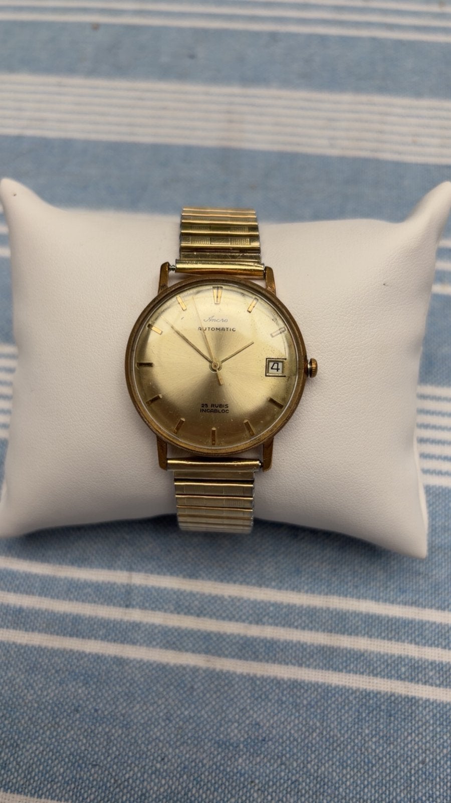 Prachtig vintage Ancre Automatic – 25 Rubis Incabloc verguld, Sieraden, Tassen en Uiterlijk, Horloges | Antiek, Overige merken