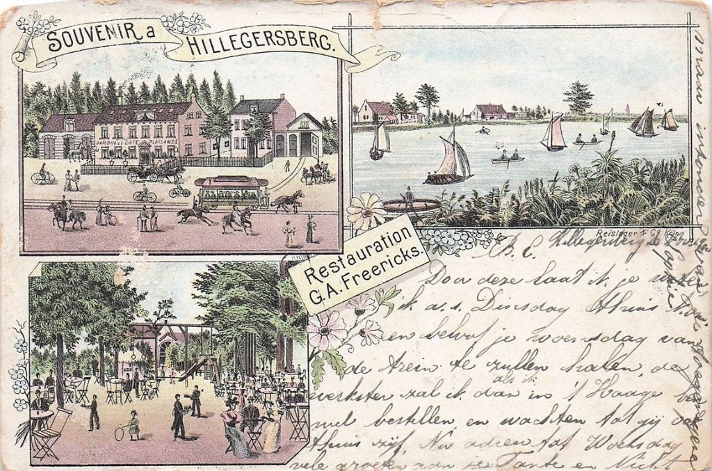 703-070-035 Souvenir a Hillegersberg Restauration Rotterdam, Verzenden, Voor 1920, Zuid-Holland