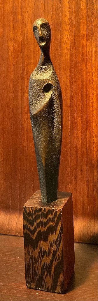 Art Deco - Zanger - 1920 - JACOB BENDIEN, Ophalen, Minder dan 20 cm, Weerbestendig, Zwart