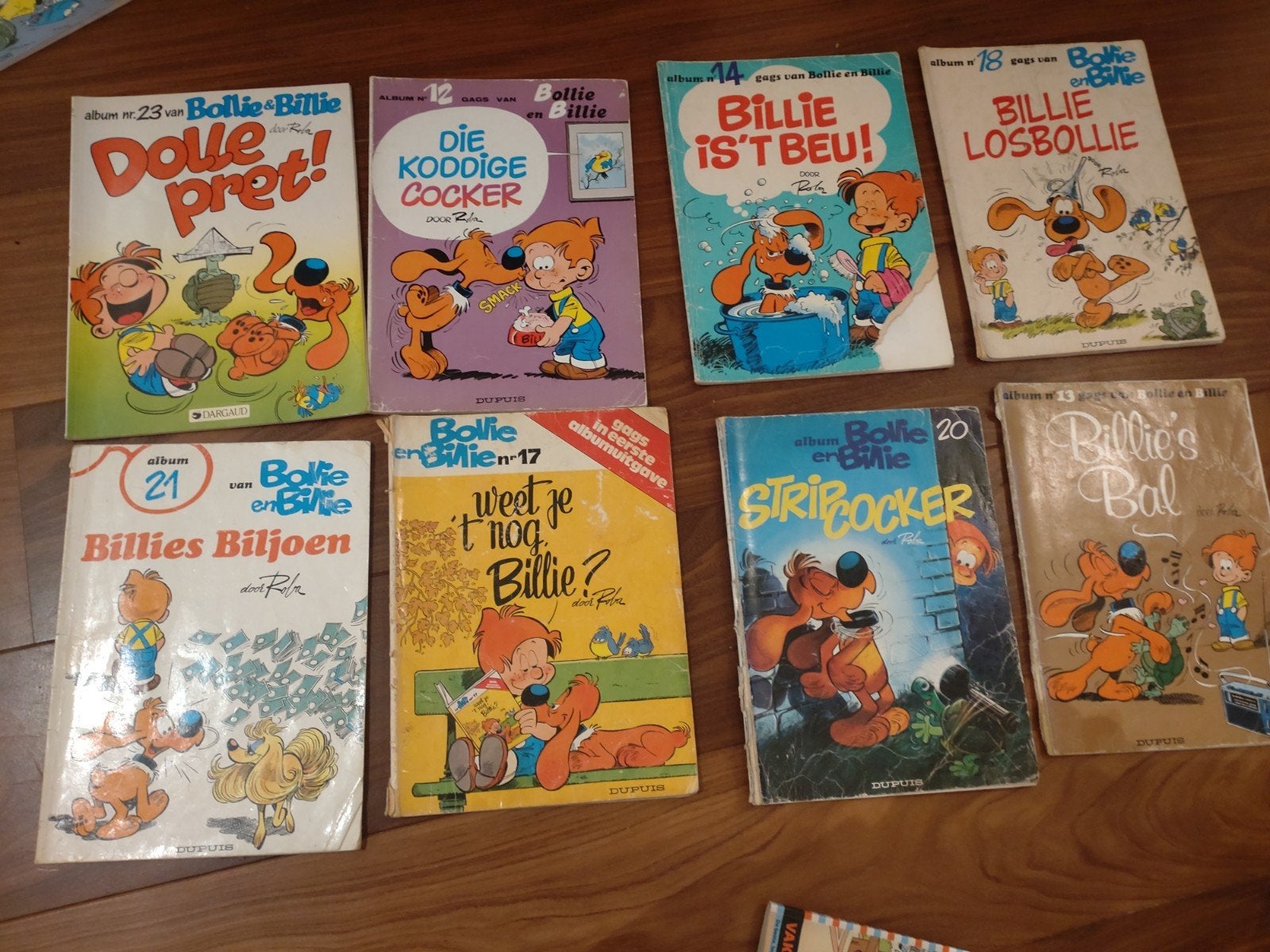 8 stripboeken van Billie en Bollie, Boeken, Meerdere comics, Ophalen, Gelezen, Europa