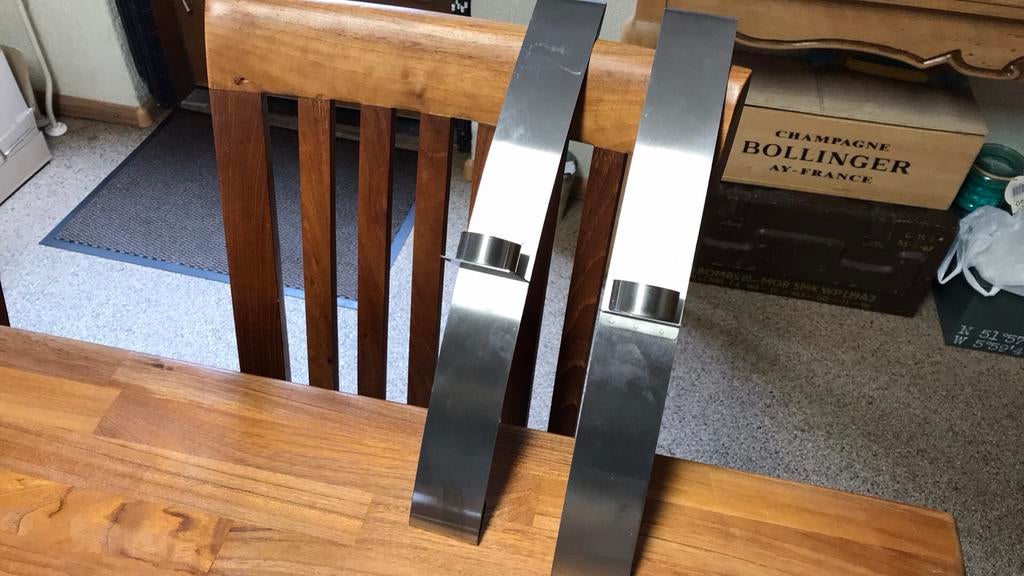 Moderne metalen wandkandelaar - HBX natural living, Nieuw, Ophalen of Verzenden, Metaal, Grijs