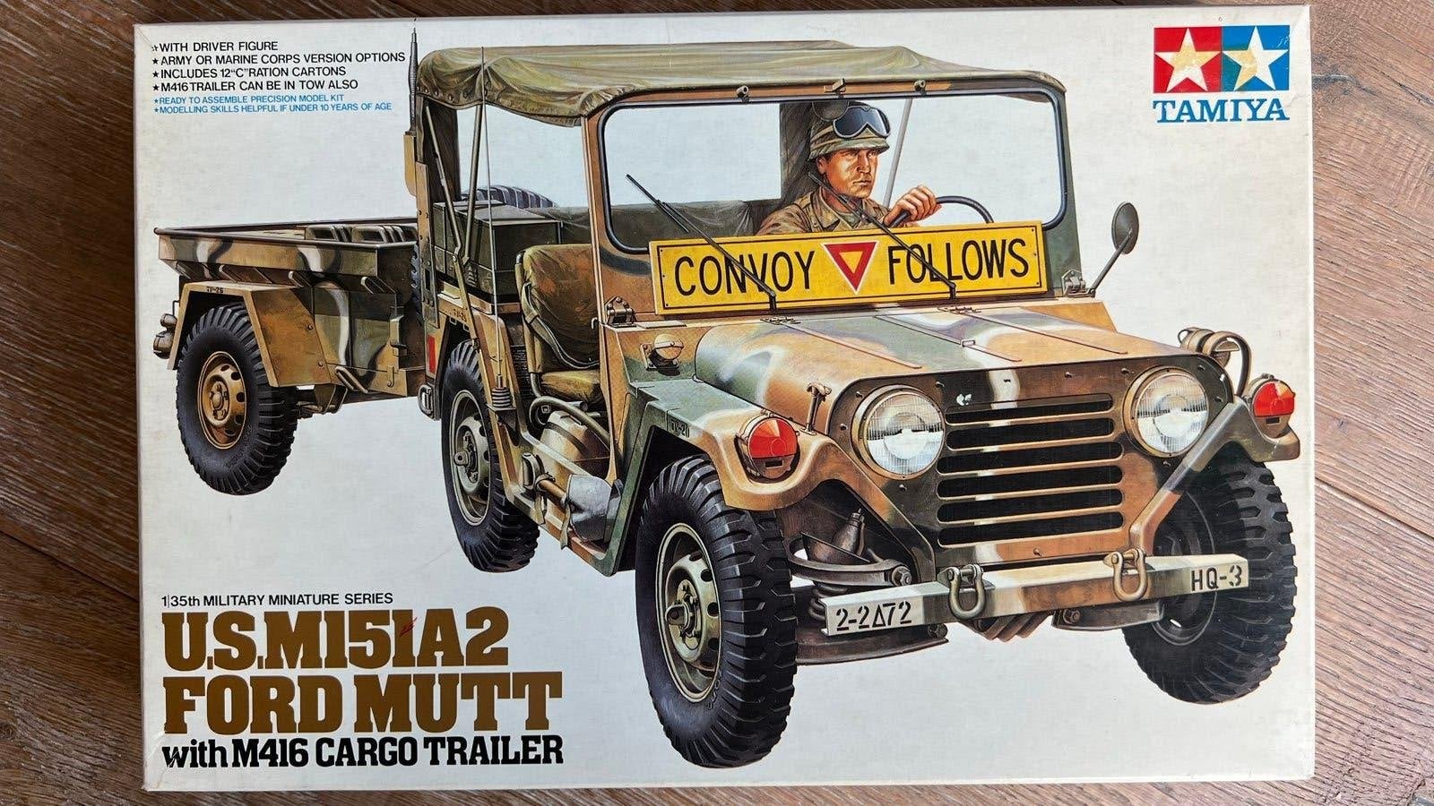 Tamiya US.M151A2 Ford Mutt met M416 Cargo Trailer, Auto, 1:32 tot 1:50, Nieuw, Ophalen of Verzenden