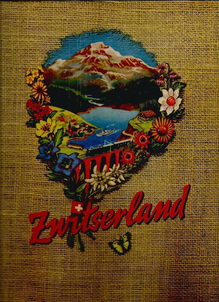 Plaatjesalbum Zwitserland van Douwe Egberts compleet, Ophalen of Verzenden, Gelezen, Piet Bakker, Plaatjesalbum