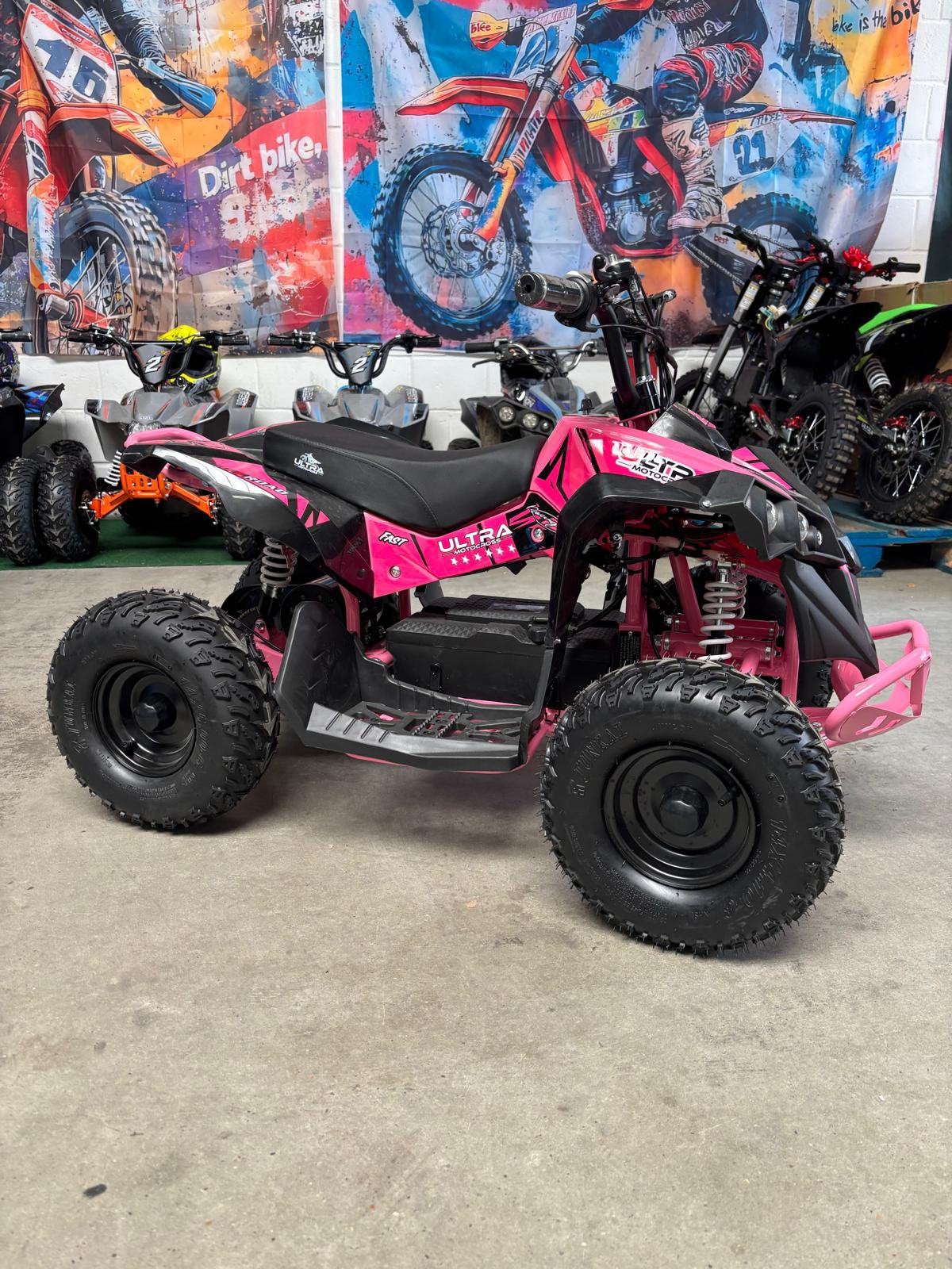 Ultra Motocross Roze Elektrische Kinderquad Accu 1000W 48V, Ophalen of Verzenden, Nieuw