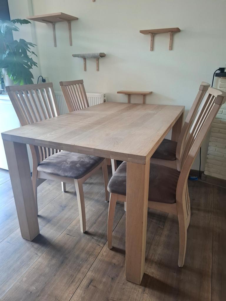 Vintage eetkamerstoelen, Huis en Inrichting, Complete eetkamers, Zo goed als nieuw, 4 tot 6 stoelen, Ophalen