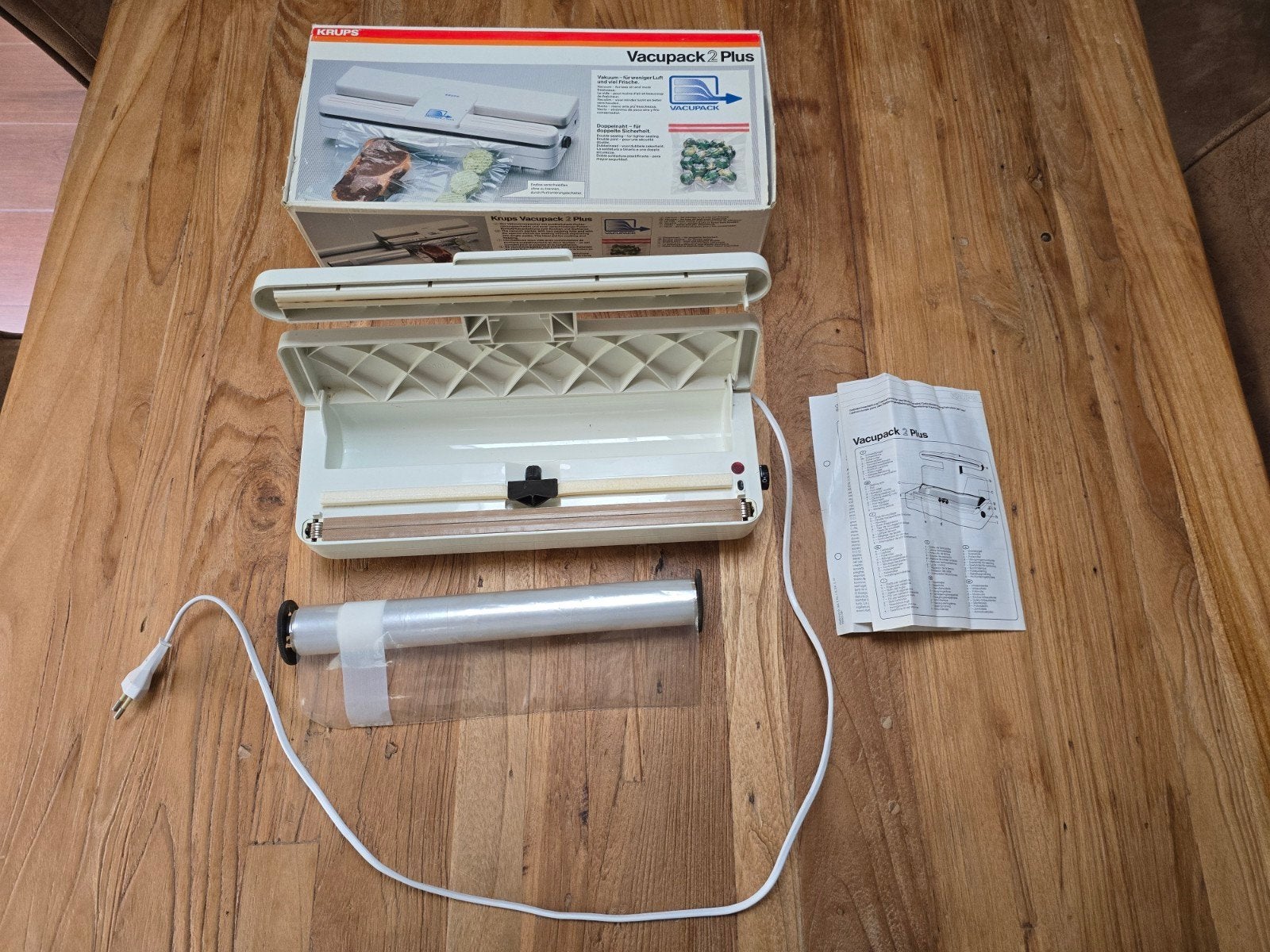 Vintage Krups Vacupack Plus Vacuümmachine, Huis en Inrichting, Kunststof, Ophalen of Verzenden, Wit, Overige merken