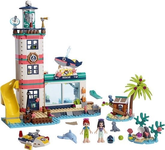 Lego Friends 41380 - Reddingscentrum vuurtoren - compleet, Lego, Friends, Ophalen of Verzenden, Complete set