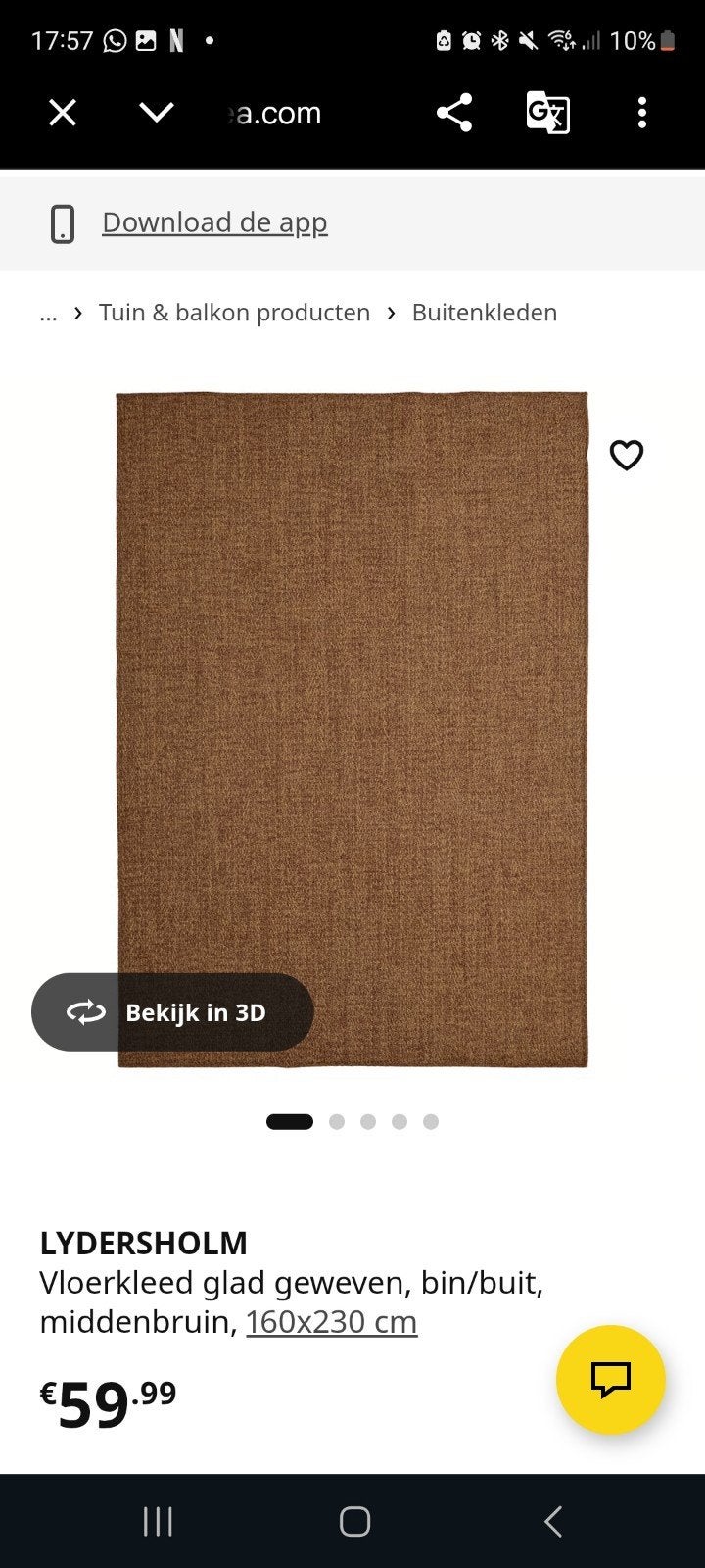 Glad vloerkleed (2 maanden oud), 150 tot 200 cm, 200 cm of meer, Ophalen of Verzenden, Zo goed als nieuw