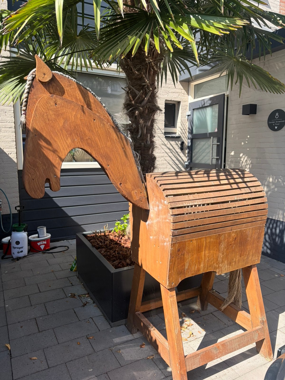 Houten bok paard, Ophalen of Verzenden, Zo goed als nieuw