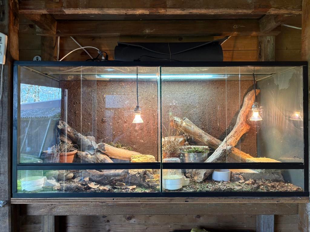 Terrarium 100x40x46,5cm in 2 delen, Dieren en Toebehoren, Reptielen en Amfibieën | Toebehoren, Ophalen, Zo goed als nieuw