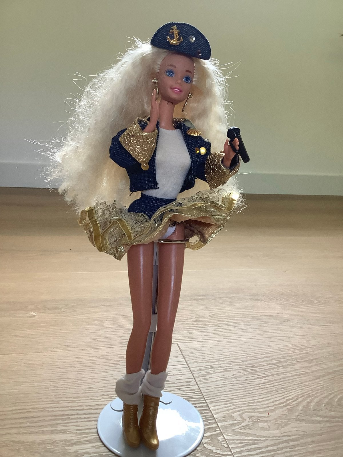 Supertalk Barbie 1994 Vintage met microfoon - Nederlands, Ophalen of Verzenden, Gebruikt, Fashion Doll