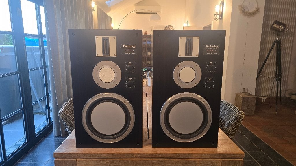 Technics SB-7 luidsprekers, Audio, Tv en Foto, Luidsprekers, Stereo speakers, Zo goed als nieuw, 60 tot 120 watt, Stofbestendig