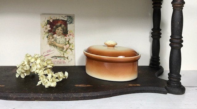 Digoin Sarreguemines France 89 paté terrine karamel kleur, Antiek en Kunst, Antiek | Keramiek en Aardewerk, Ophalen of Verzenden