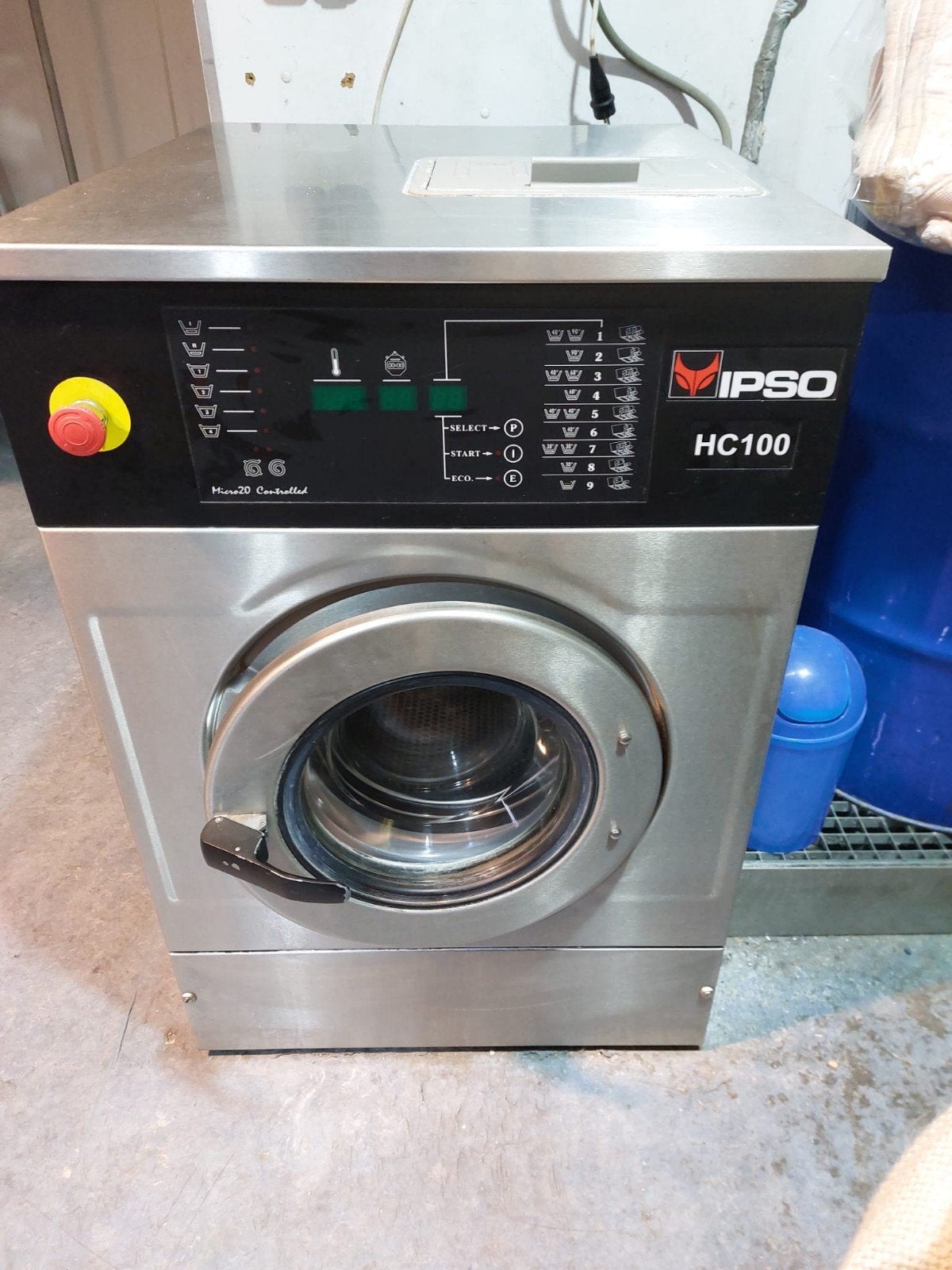 IPSO HC100 Industriële Wasmachine - Zo goed als nieuw, Ophalen, 1200 tot 1600 toeren, 10 kg of meer, Zo goed als nieuw