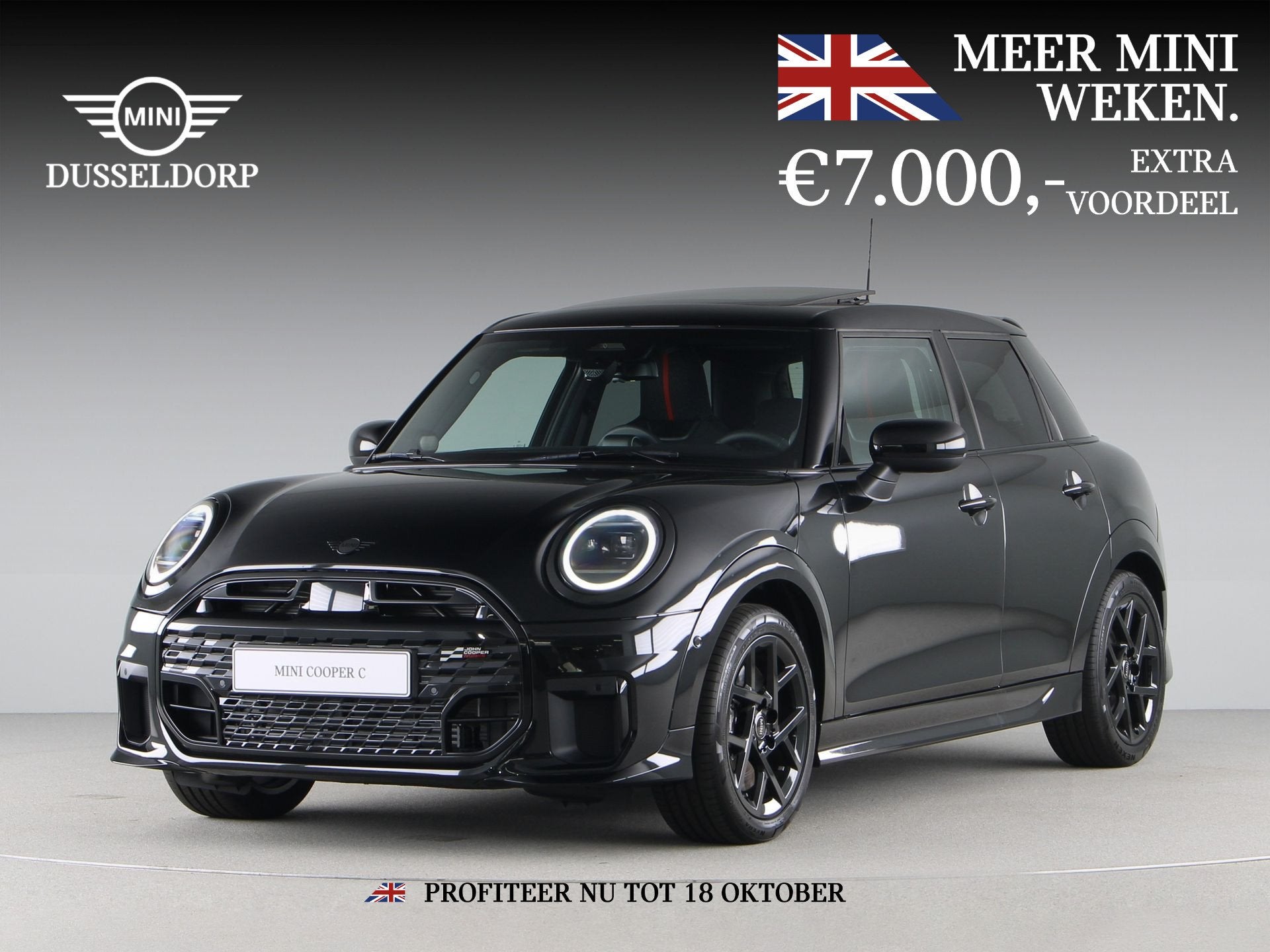 MINI 5-deurs Cooper C John Cooper Works Pakket M PRIVATE LEA, Auto's, 156 pk, Isofix, Zwart, Bedrijf
