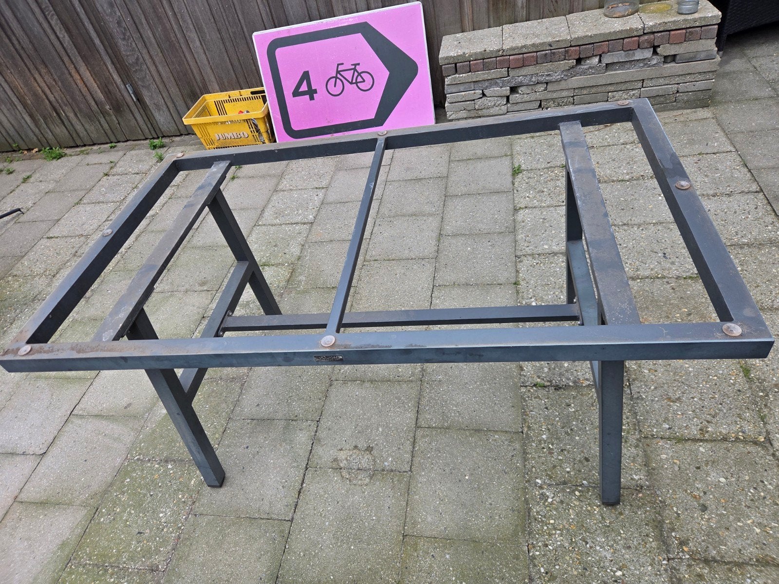 Garden Impressions Tuintafel Onderstel - Lichtgewicht, Tuin en Terras, Tuintafels, Ophalen, Gebruikt, Rechthoekig, Aluminium