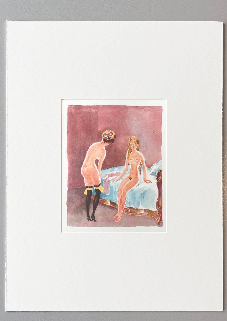Art and Deco met werken van onder andere Kees van Dongen, Antiek en Kunst, Ophalen of Verzenden, Portret, Overige technieken, Handgekleurd