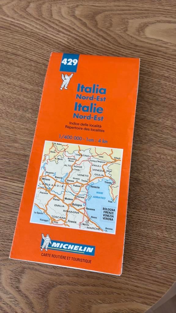 Italië wegenkaart 429 Michelin, 2000 tot heden, Italië, Ophalen of Verzenden, Landkaart