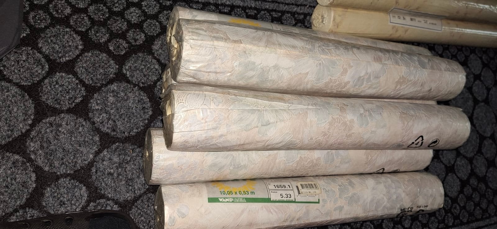 6x behangrollen, Huis en Inrichting, Stoffering | Behang, Ophalen
