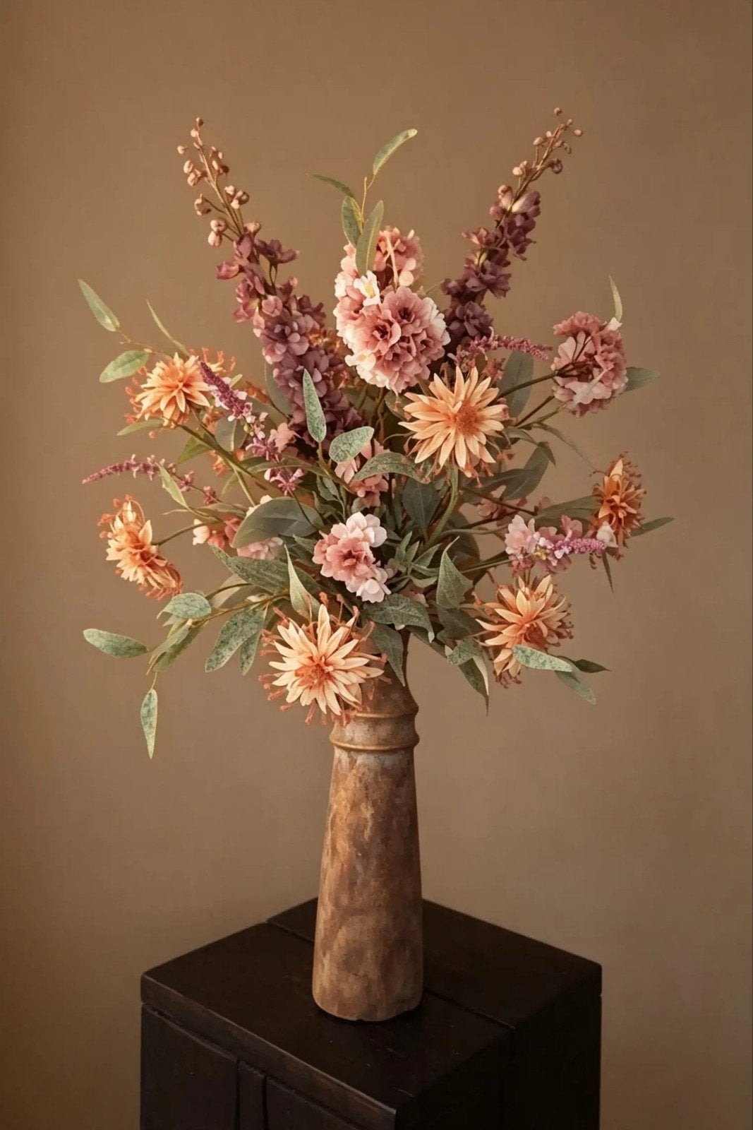 Kunstboeket met vaas | Kunstbloemen |Herfst | Landelijk, Ophalen of Verzenden, Nieuw