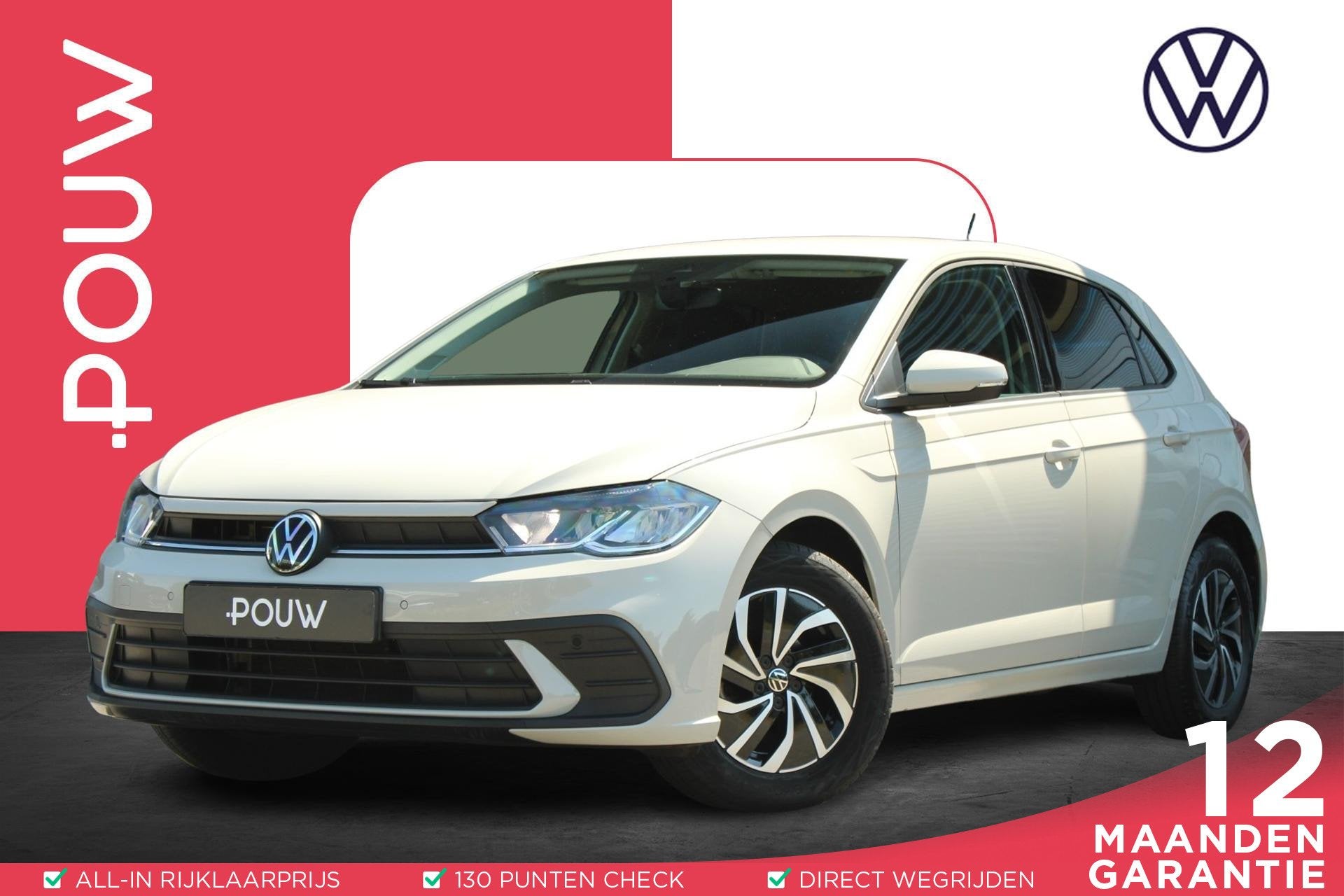 Volkswagen Polo 1.0 TSI 95pk Life | Apple CarPlay/Android Au, Voorwielaandrijving, 12 maanden, Stof, Gebruikt
