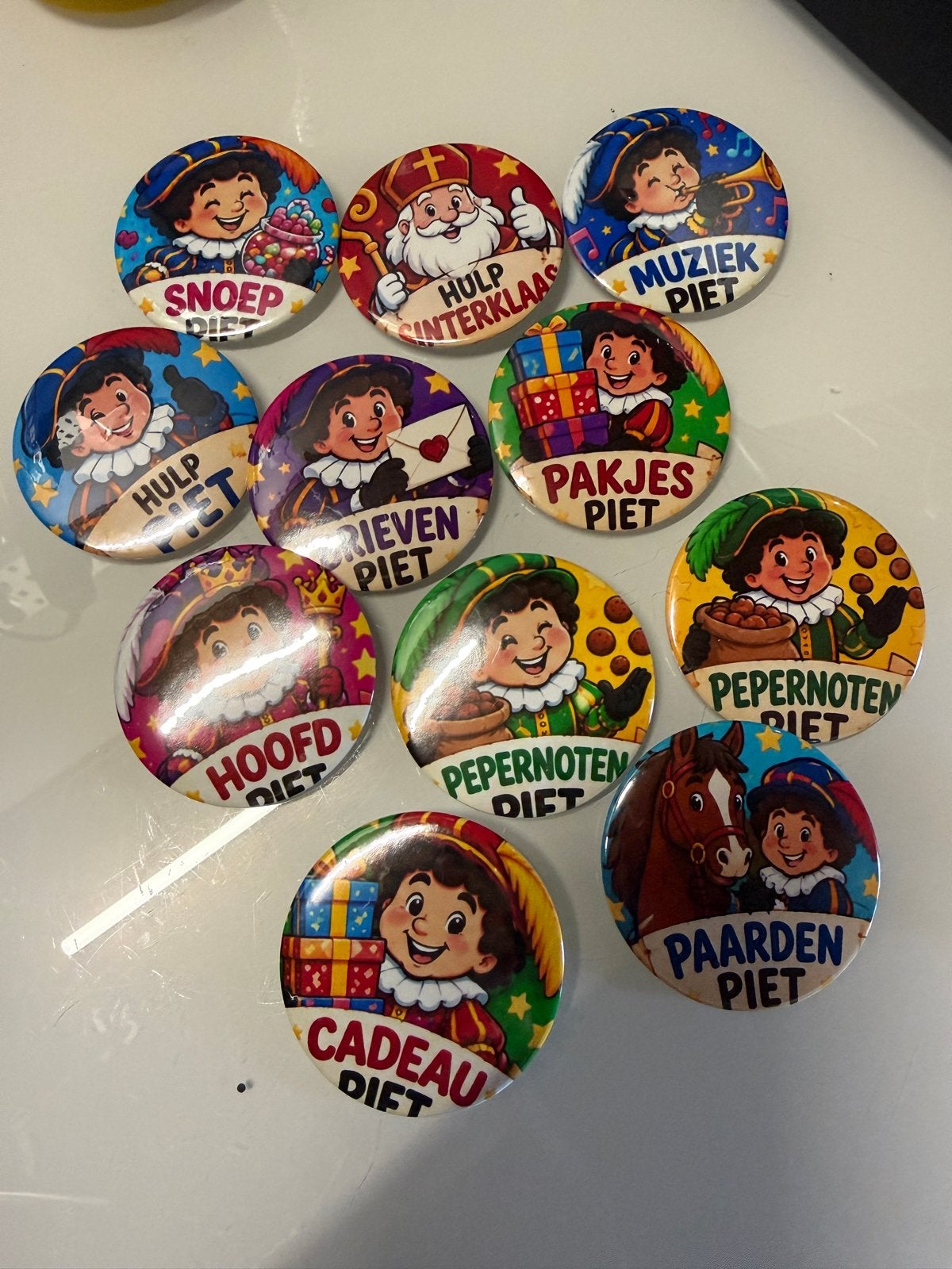 Set sinterklsas buttons., Diversen, Ophalen of Verzenden, Nieuw
