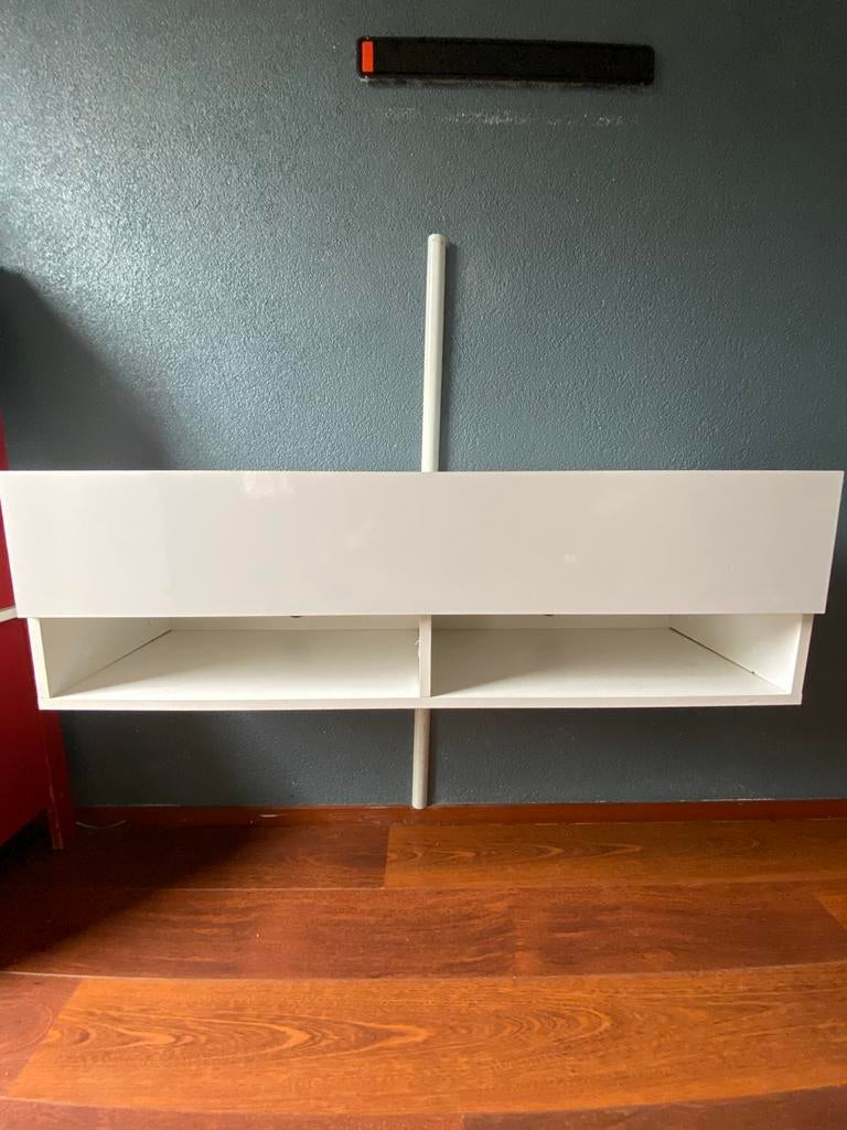 Meubella Zwevend TV Meubel Wit, Huis en Inrichting, Kasten | Televisiemeubels, Ophalen, Overige materialen, Gebruikt, 50 tot 100 cm