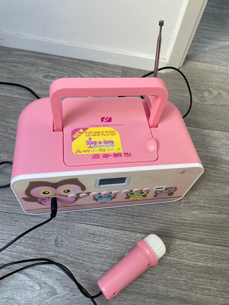 Muse draagbare radio/cd sing allong, Audio, Tv en Foto, Stereo speakers, Zo goed als nieuw, Minder dan 60 watt, Inclusief kabels