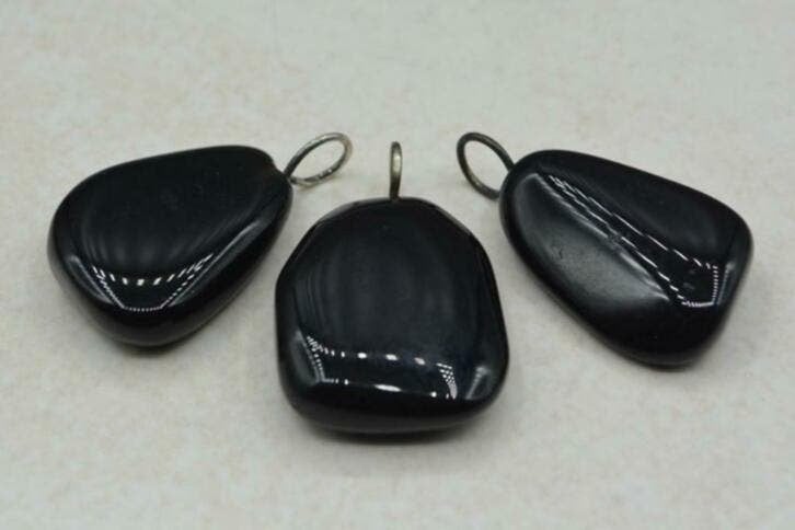 Regenboog Obsidiaan hanger met zilveren oogje, Ophalen of Verzenden, Mineraal