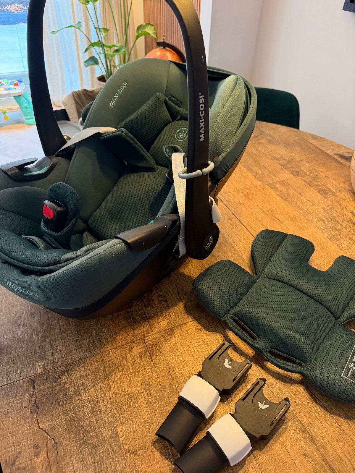 Maxi-Cosi Pebble 360 Pro i-Size Autostoel - Groen, Ophalen, Autogordel of Isofix, Verstelbare rugleuning, Zo goed als nieuw