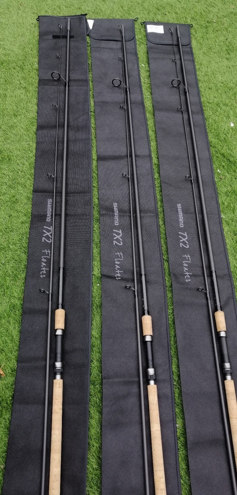 3x Shimano TX2 Floater hengels, in nieuwstaat, heel mooi!, Ophalen, Zo goed als nieuw, Werphengel