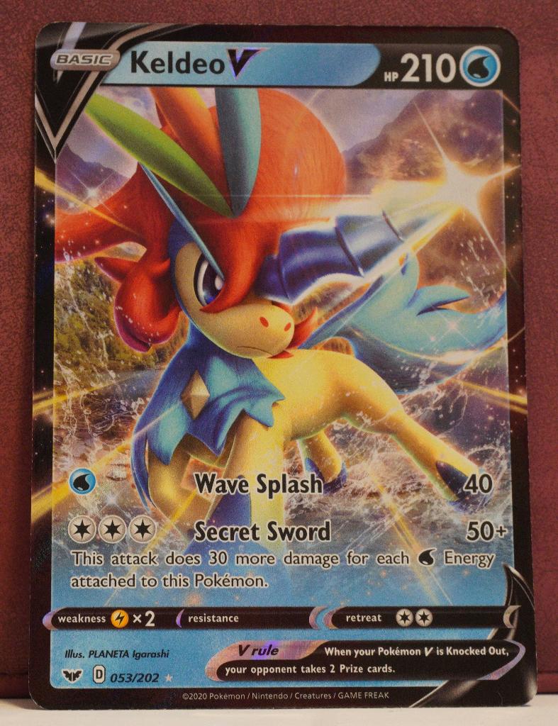 Keldeo V 053-202 Sword & Shield Pokèmon Kaart, Verzenden, Nieuw, Losse kaart