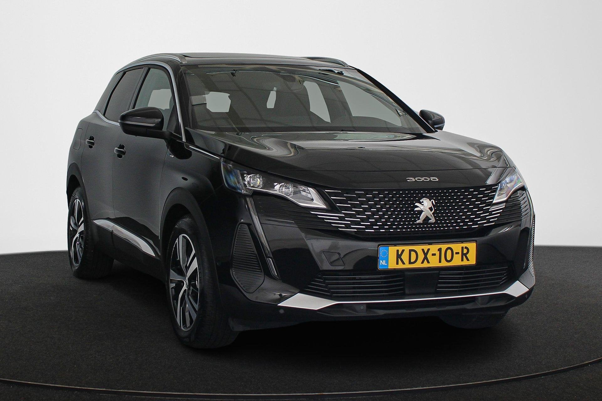 Peugeot 3008 1.6 HYbrid 225 GT Panoramadak Camera Navigatie, Auto's, Euro 6, Leder en Stof, Zwart, Plug-in hybride