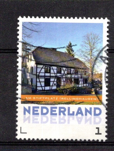 gestempelde zegel. Persoonlijke: uit velletje van 3, Ophalen of Verzenden, Na 1940, Gestempeld
