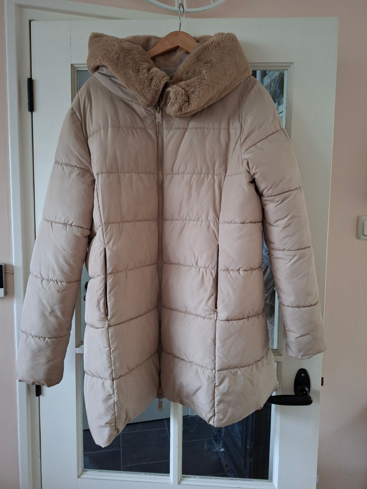 Geisha gewatteerde jas met capuchon, maat XL, Kleding | Dames, Jassen | Winter, Geisha, Beige, Maat 42/44 (L), Ophalen of Verzenden