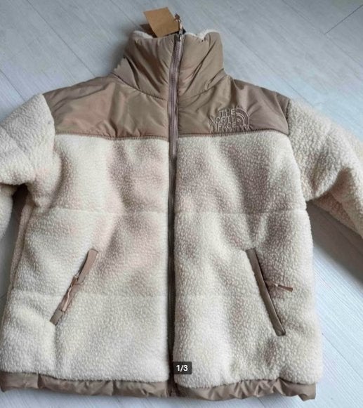 The North Face jas (Novelty Nuptse) dames, Kleding | Dames, Maat 38/40 (M), Beige, Nieuw, Ophalen of Verzenden