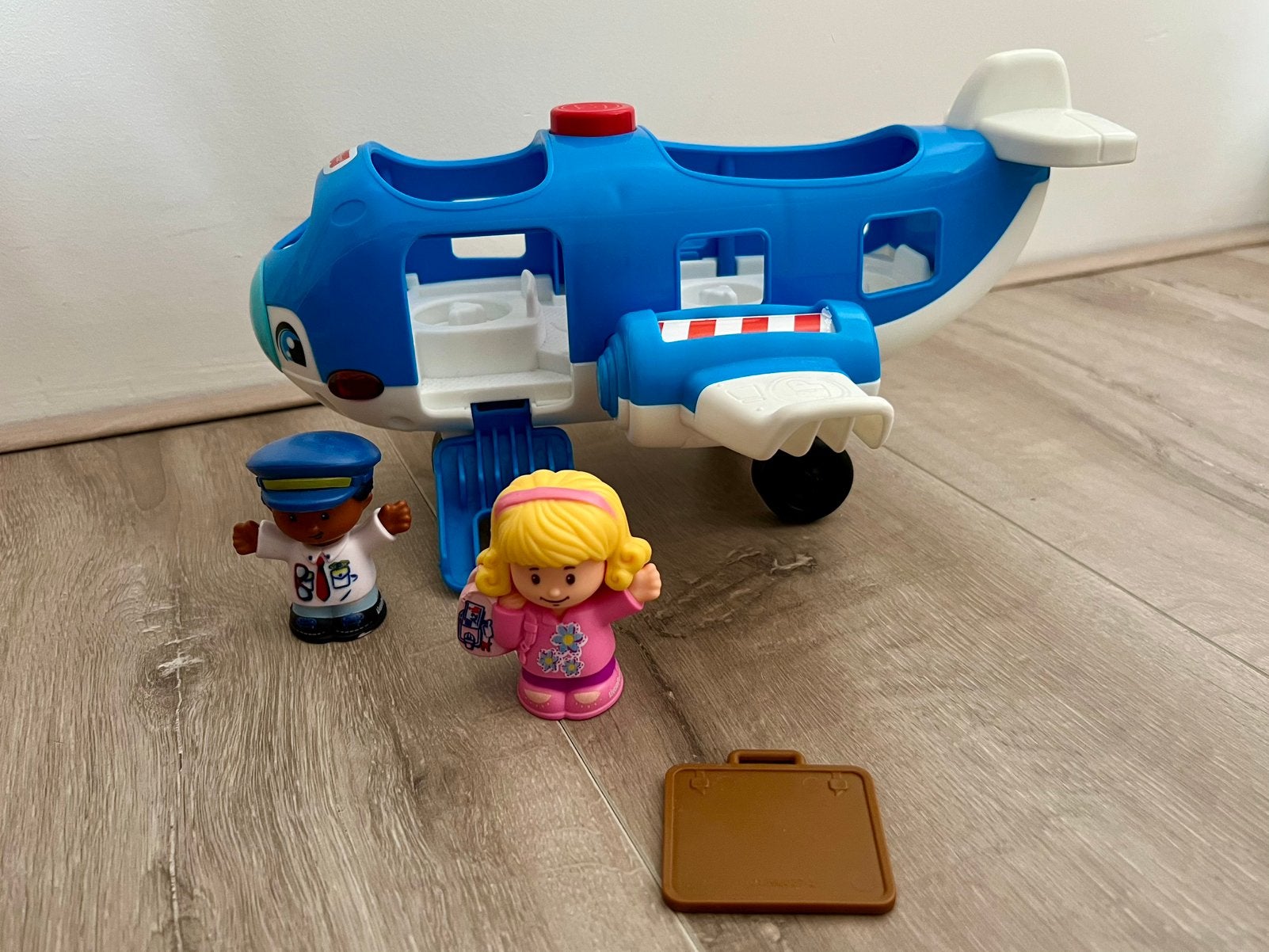 Fisher Price Little People vliegtuig met poppen, Ophalen, Zo goed als nieuw, Auto of Voertuig