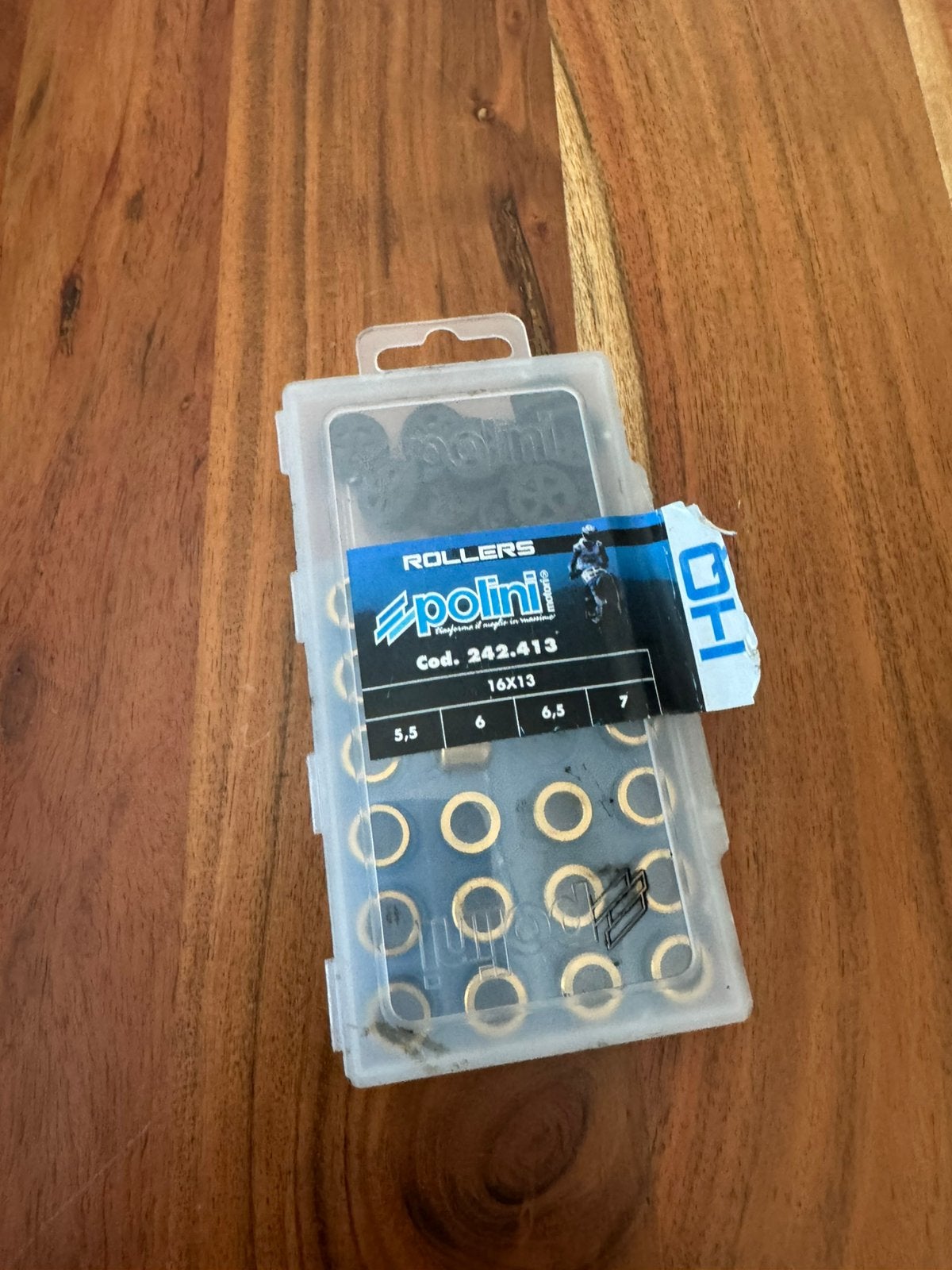 Polini Vario test rollen kit 16x13 5,5 tot 7 gram vespa ciao, Ophalen of Verzenden, Zo goed als nieuw, Carburateur