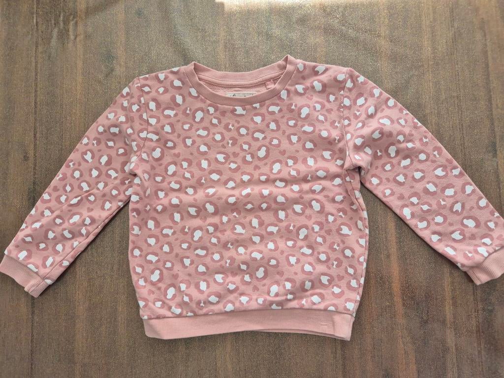 Leuke C&A trui met panterprint - Maat 104, Kinderen en Baby's, Kinderkleding | Maat 104, Gebruikt, C&A, Meisje, Trui of Vest