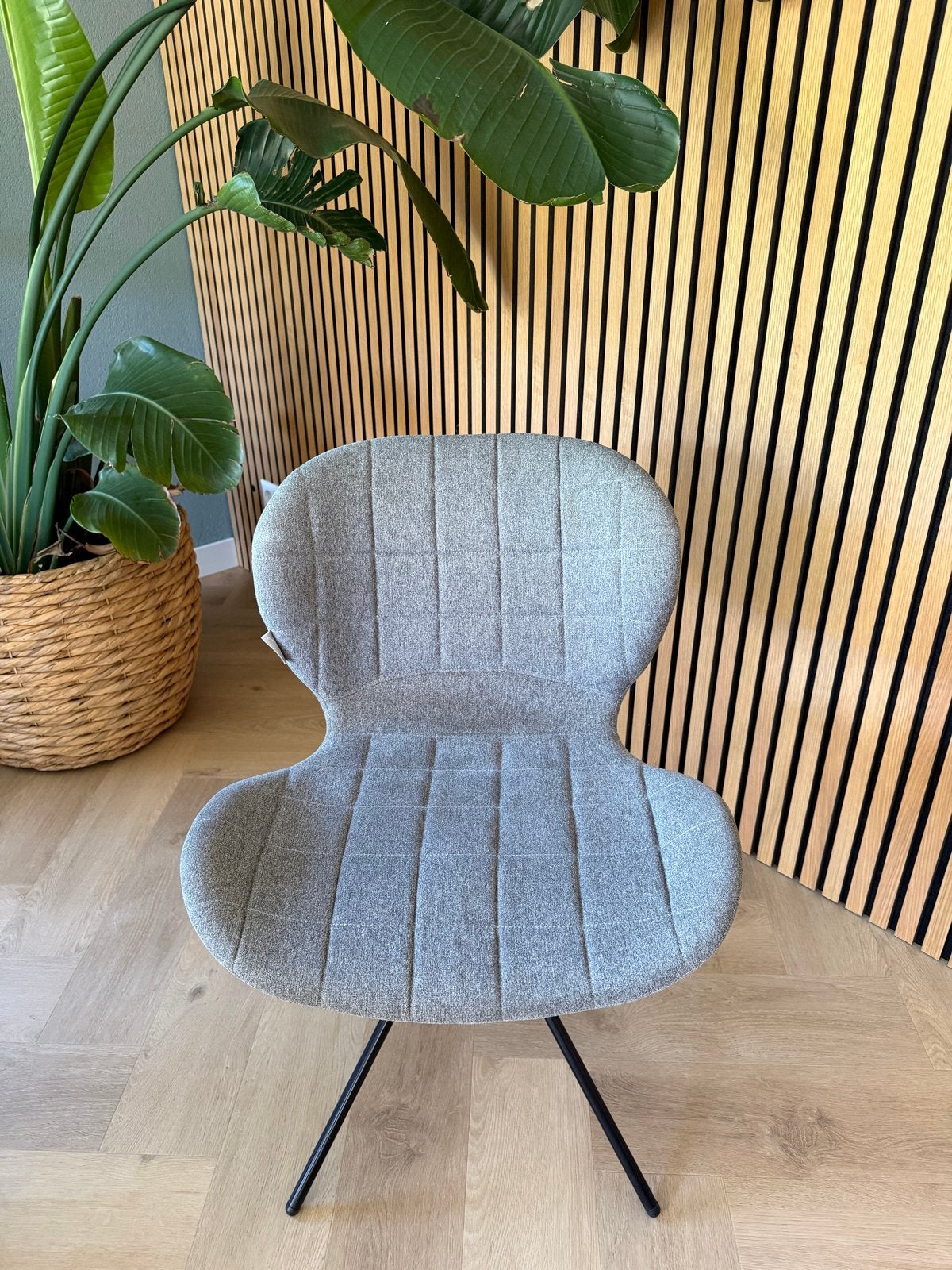 6 grijze Zuiver eetkamerstoelen, gebruikt maar netjes, Huis en Inrichting, Stoelen, Ophalen, Gebruikt, Vijf, Zes of meer stoelen