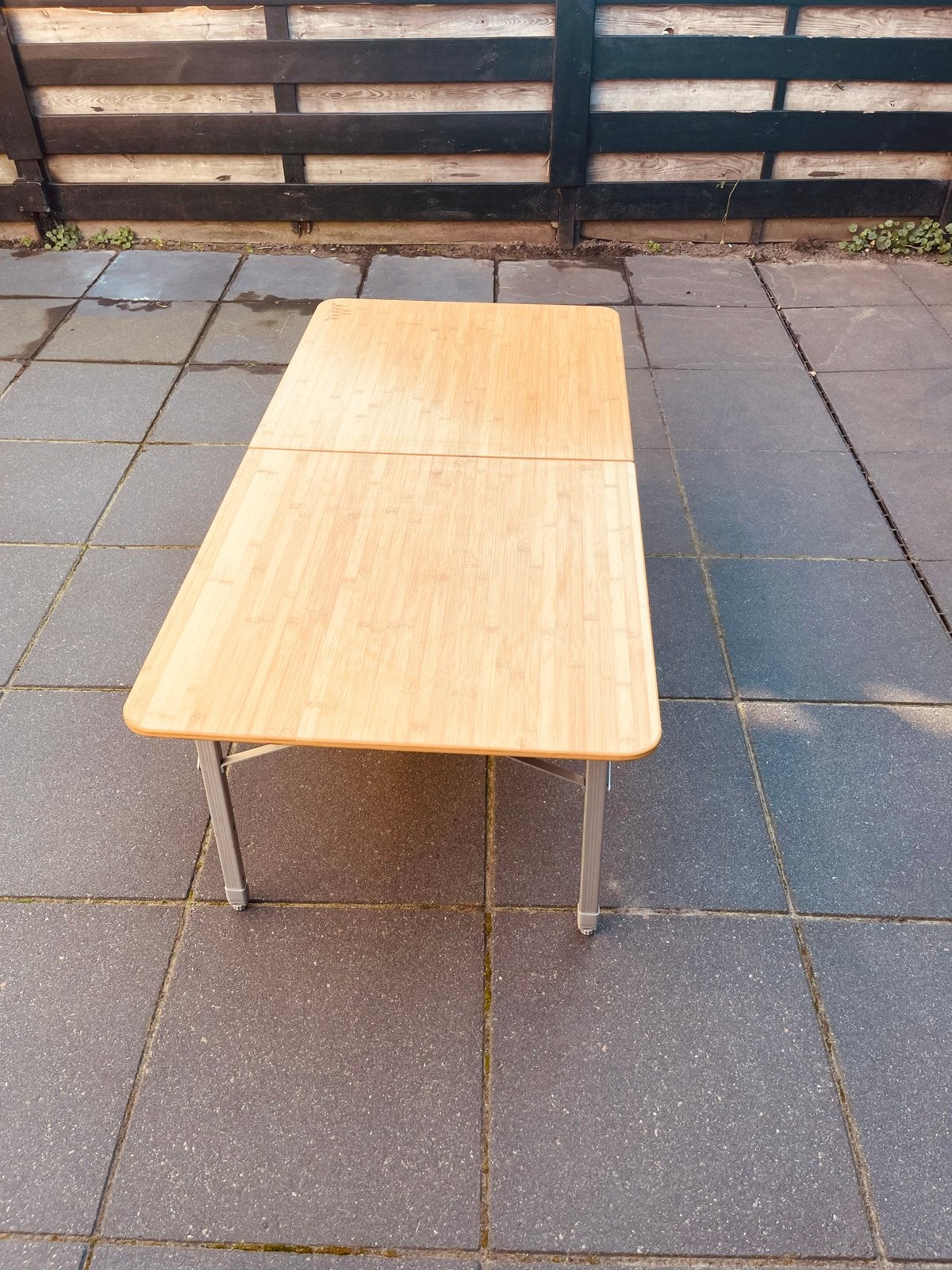 Obelink Bamboo 140 Campingtafel - Verstelbaar & Inklapbaar, Ophalen, Zo goed als nieuw, Campingtafel