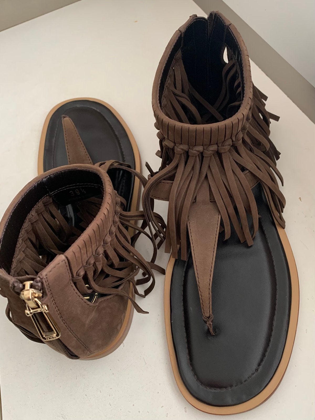 Tod’s sandalen, bruine suede,  maat 39,5 nieuw, Ophalen of Verzenden, Nieuw, Bruin, Sandalen of Muiltjes