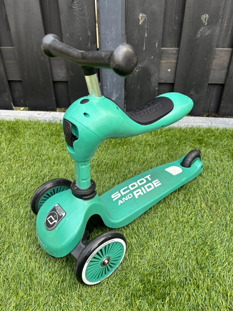 Scoot en ride step/loopfiets groen, Ophalen, Zo goed als nieuw, Loopfiets