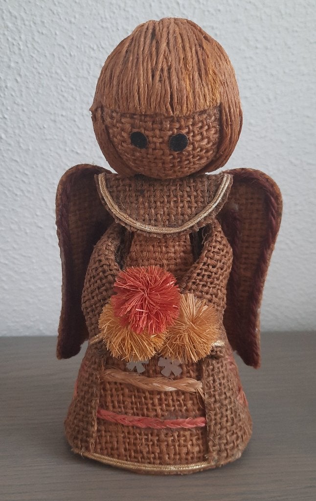 jute kerst engel 17 cm, Antiek en Kunst, Ophalen of Verzenden